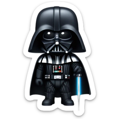 darth vader with a light saber sticker