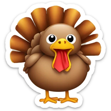 Turkey with a bow sticker