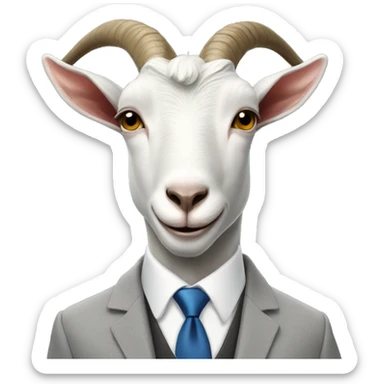 Goat in a suit  sticker