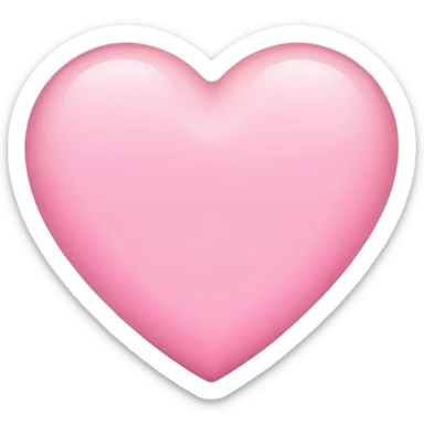 pastel pink heart with gradient and smooth rounded edges sticker