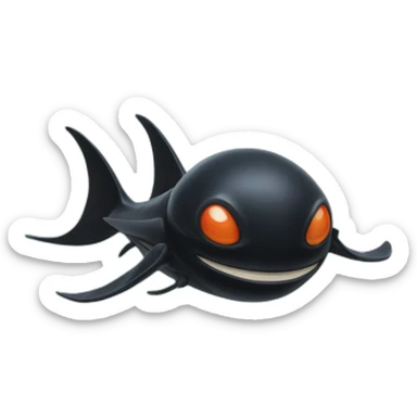 Black manta sticker