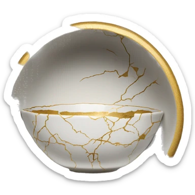 kintsugi bowl in center sticker