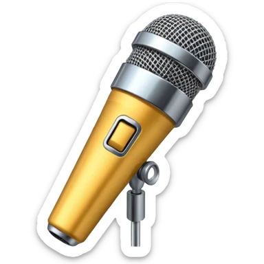 a microphone being dropped sticker