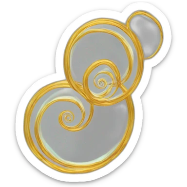 Triple-spirale translucide et irisée. sticker