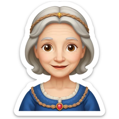 The kind and amiable grandmother in medieval fairy tales sticker