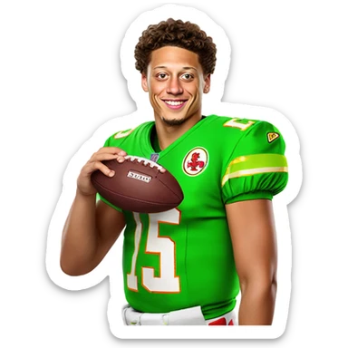 ￼ Patrick Mahomes S Kermit the Frog holding a football sticker