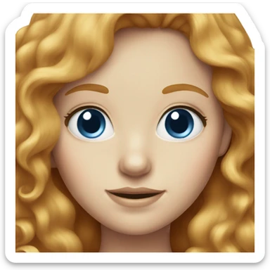 Strawberry blonde blue eyed girl sticker