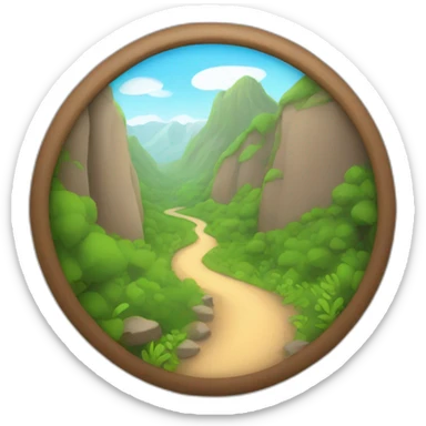 Rounded Hiking path sticker