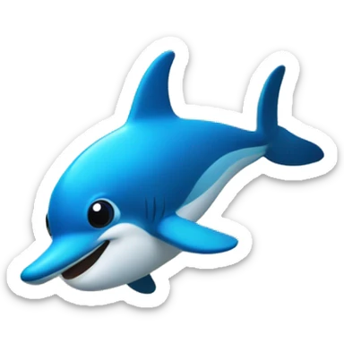 Under the sea. Waves above, coral on the sea floor, colorful fish & dolphins sticker