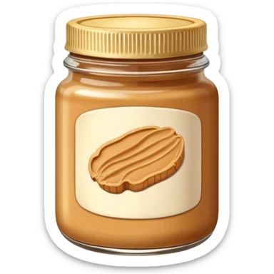Peanutbutter jar sticker