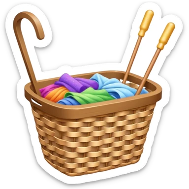 Laundry basket with magic wand sticker