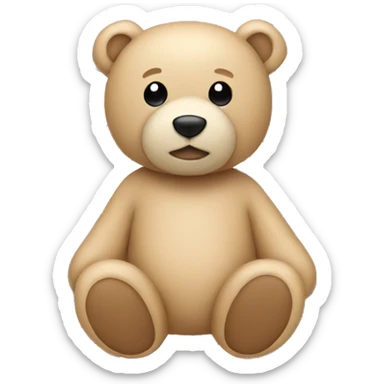 Beige teddy bear  sticker