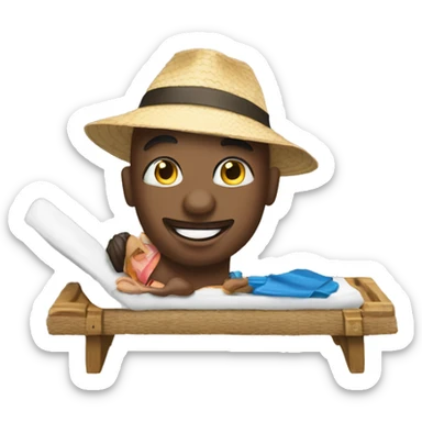 Quelqu'un qui profite de ses vacances  sticker