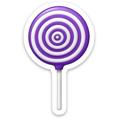 pirulito roxo e branco sticker