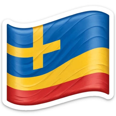 Swedish flag mixed with danish sticker