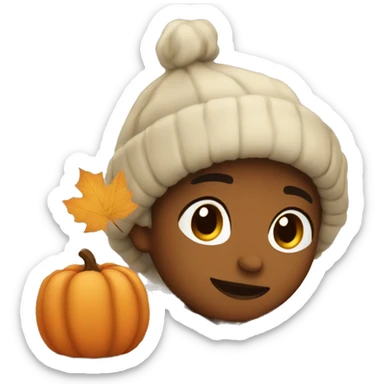Cozy fall emojis sticker