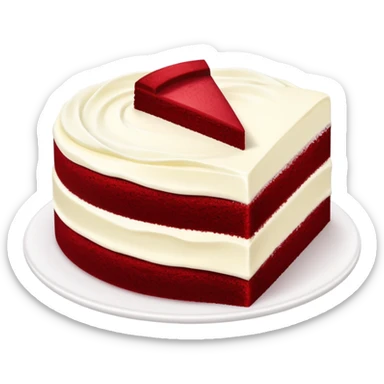 A piece of red velvet cake  sticker