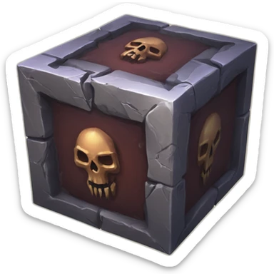  Horadric Cube or Skull of Diablo, or symbols representing key aspects of the game's lore and gameplay. sticker