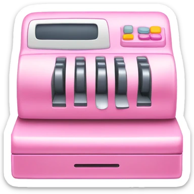 Pink cash register  sticker