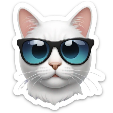 Cat with sunglasses sticker
