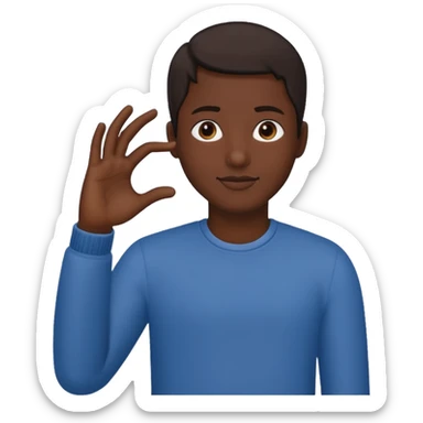 Que este 🙋🏾emoji envés que saludé haga con mano la forma de L sticker