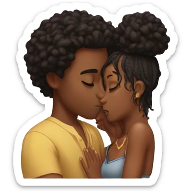 Zion kissing Camariya sticker