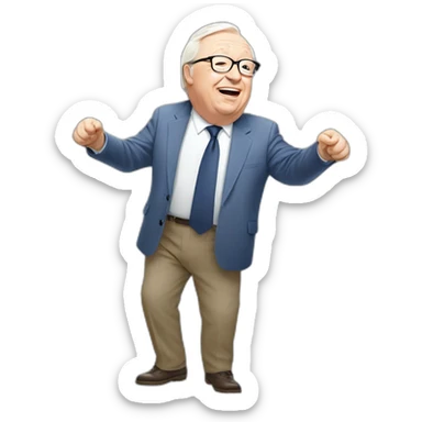 Jean marie le pen habillé debout le bras tendu sticker