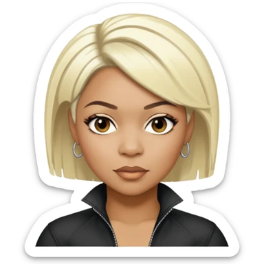 Tionne T-Boz Watkins with short platinum blonde hair sticker