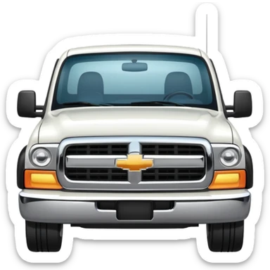 white car truck sticker