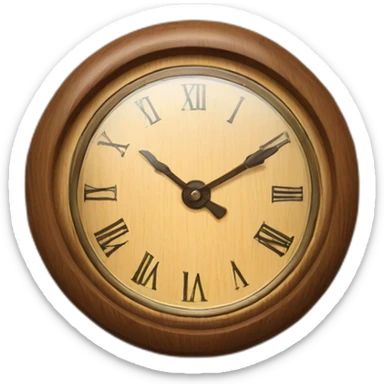 Horloge en bois sticker