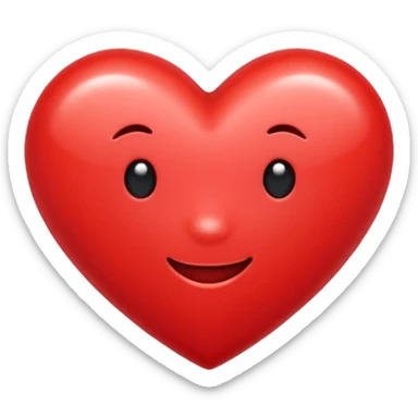 A beaming love heart sticker