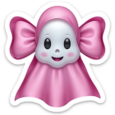 bow pink with ghost sticker