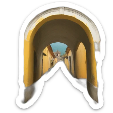 Antigua Guatemala yellow Arch sticker