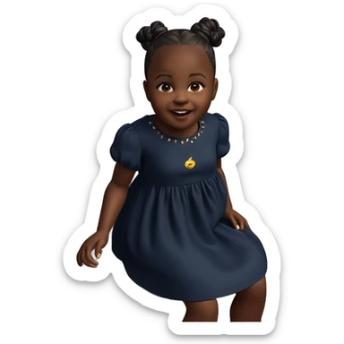 dark-skinned beauty in dress sticker