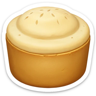 Pao de queijo pequeno redondinho liso sticker