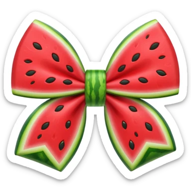 Watermelon bow sticker