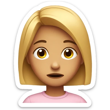 anxious girl sticker