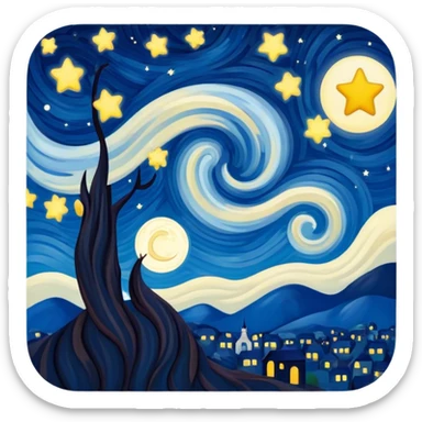 Stary night  sticker
