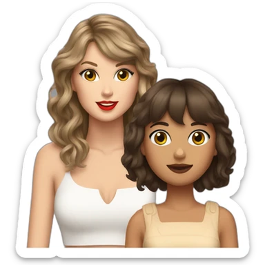 Taylor swift with brune girl sticker
