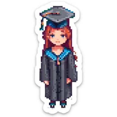 A graduated student of pedagogical college after 10 years sticker