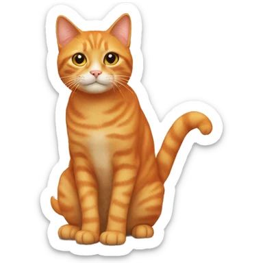 Orange cat sticker