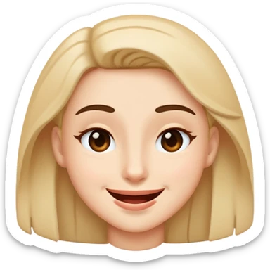 Obvious wink with smile not teeth sticker