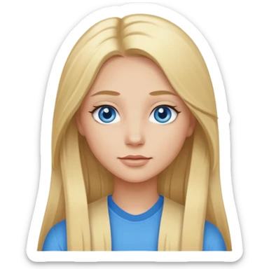 Skylar Shaye with long blonde hair sticker