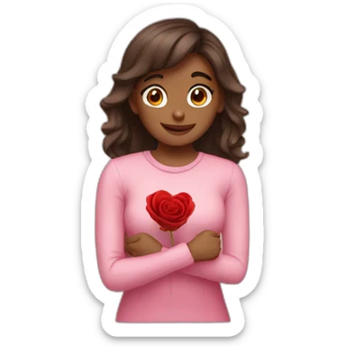 Love proposal by a girl sticker