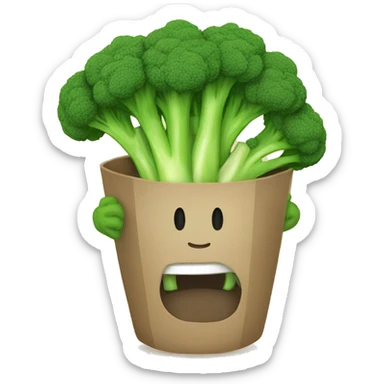 Broccoli is a superhero sticker