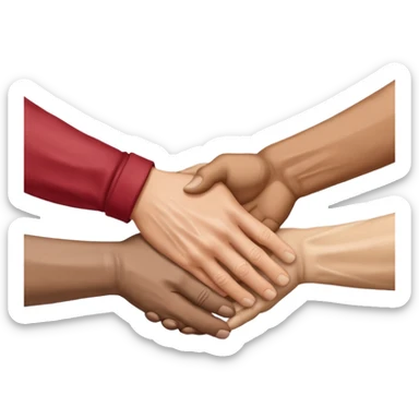 trio hand shake sticker