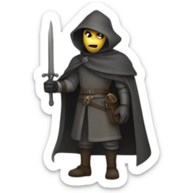 medieval evil spy in the act of infiltrating sticker