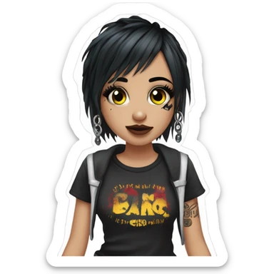 Emo girl sticker