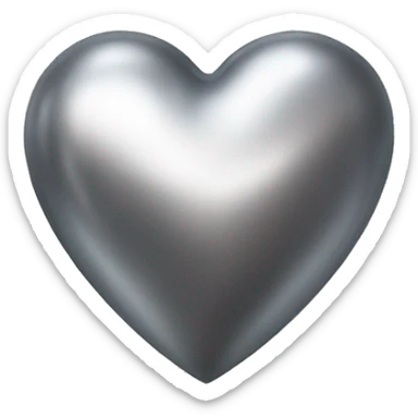 Metallic heart sticker