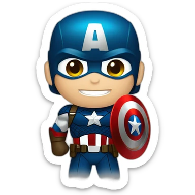 Captain America with shield sticker